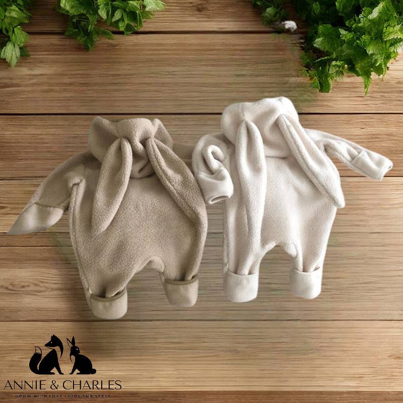 Annie & Charles - Nyuszis polár overál: Fehér