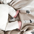 Bleu La La - 100% pamut baba takaró – Láma/ Bézs