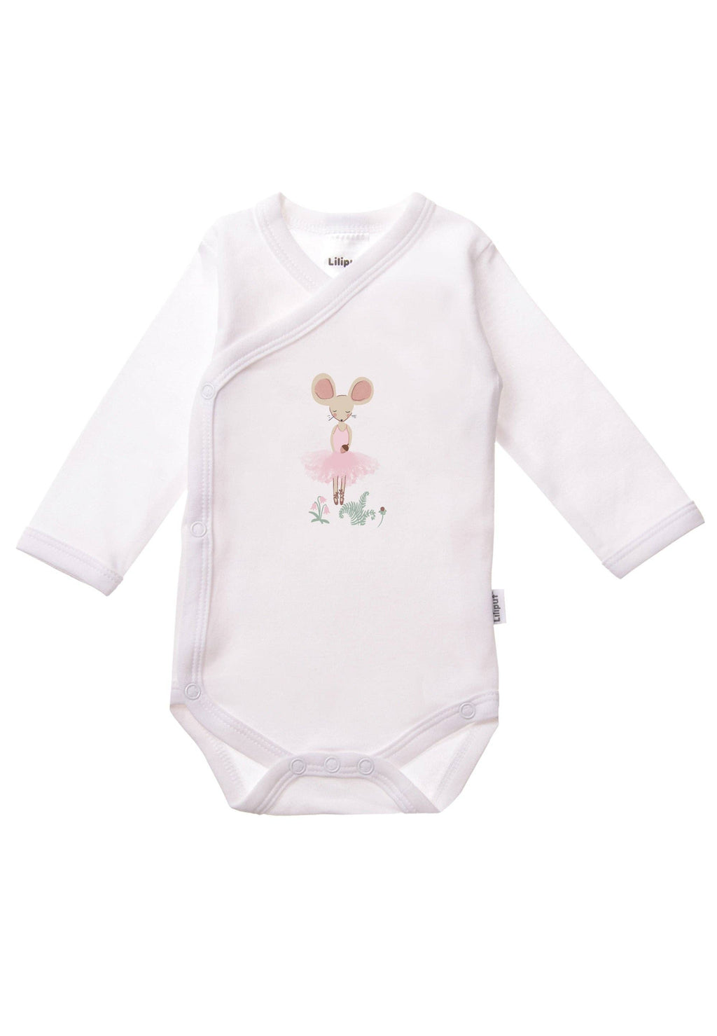 Liliput - Hosszú Ujjú Body Szett - 2 db (egeres fehér, rózsaszín)