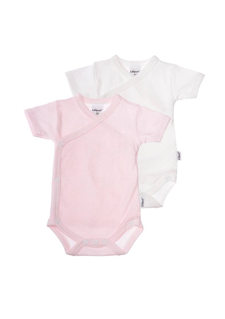 Liliput - Rövid Ujjú Body Szett - 2 db (rózsaszín, fehér)