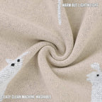 Bleu La La - 100% pamut baba takaró – Láma/ Bézs