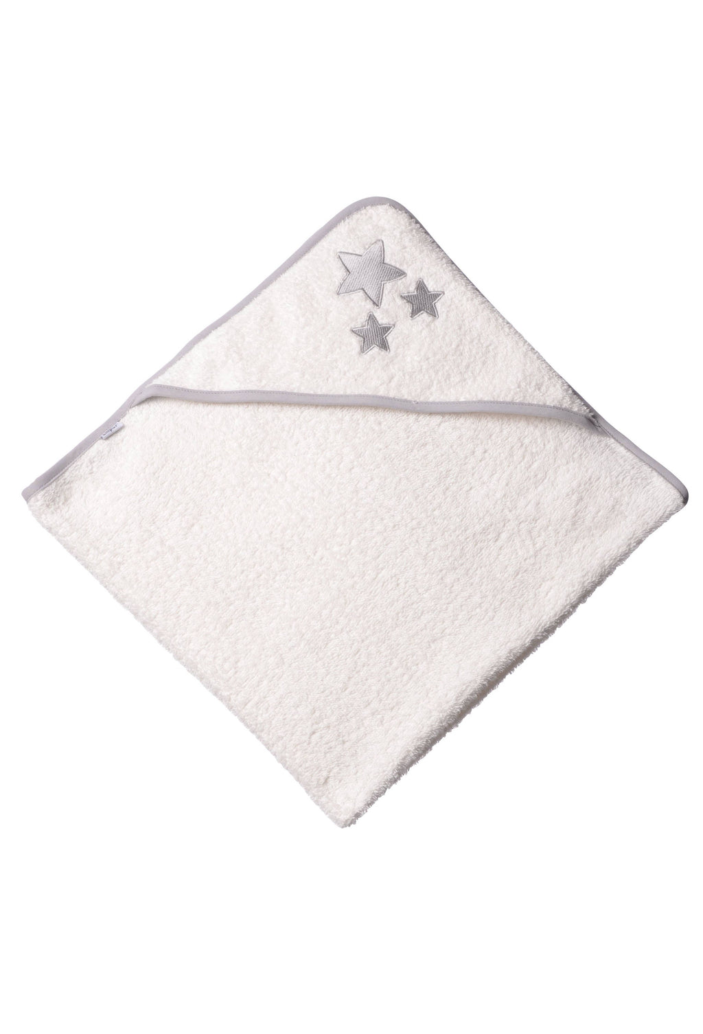 Liliput - Kapucnis Baba Törölköző - Fehér/Ezüst