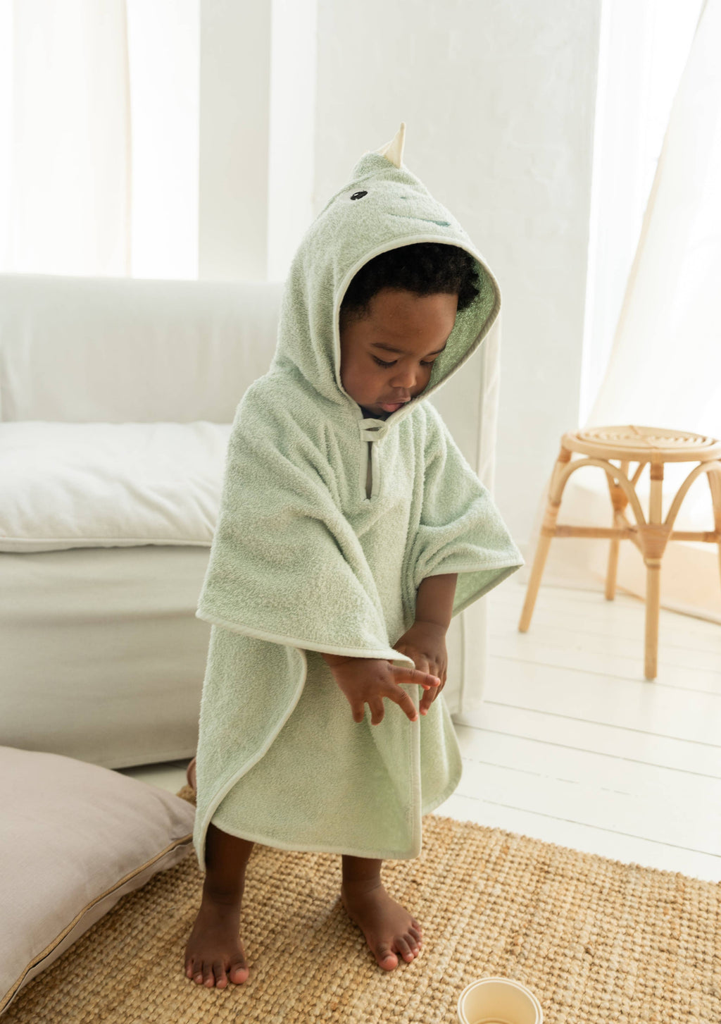 Liliput - Dínós baba fürdőponcsó 0-12 hónapos korig ajánlott