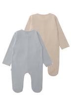 Liliput - Bordázott Overál Szett - 2 db (Bézs, Szürke)