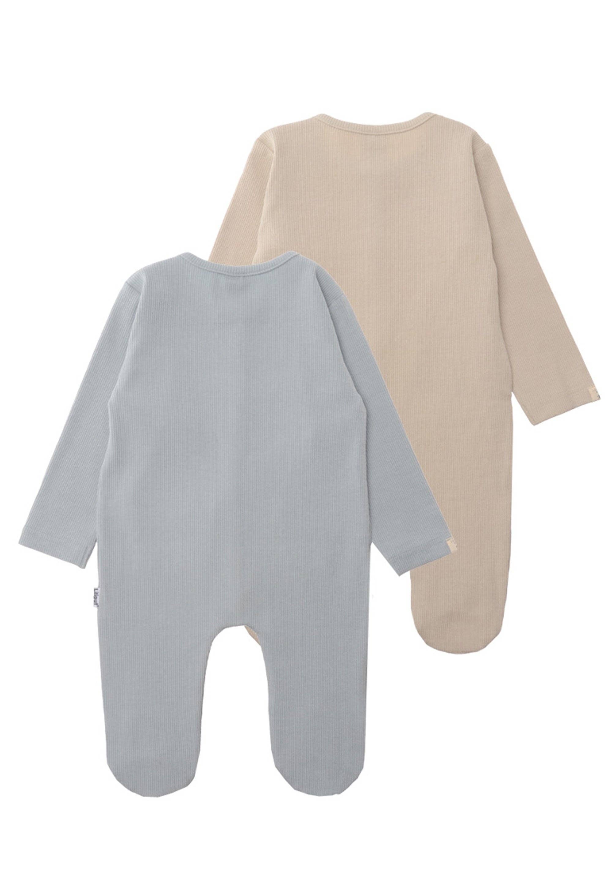 Liliput - Bordázott Overál Szett - 2 db (Bézs, Szürke)