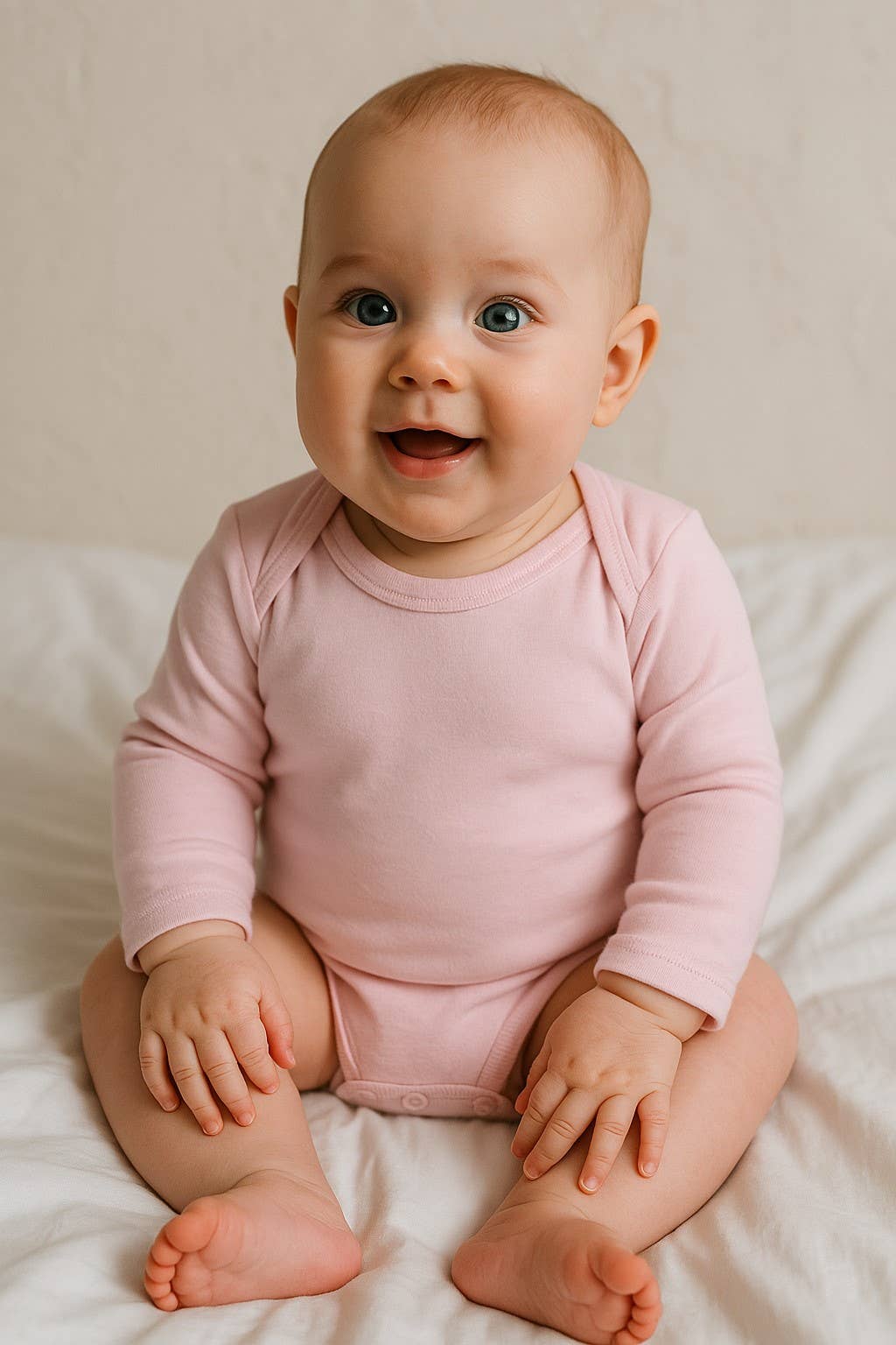 Cotton Socks - Hosszú Ujjú Body 100% Pamut - Rózsaszín