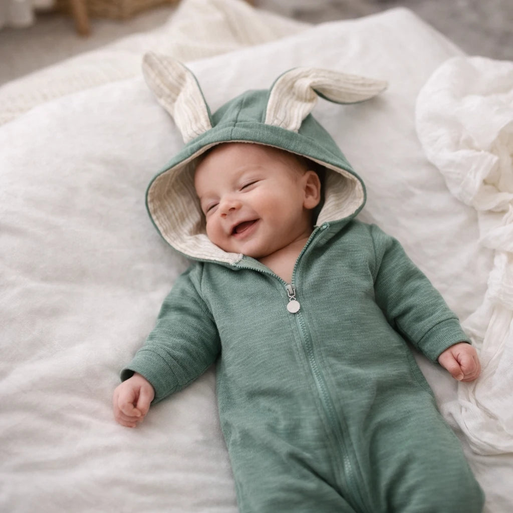 Annie & Charles - Nyuszis melegítő - Zöld