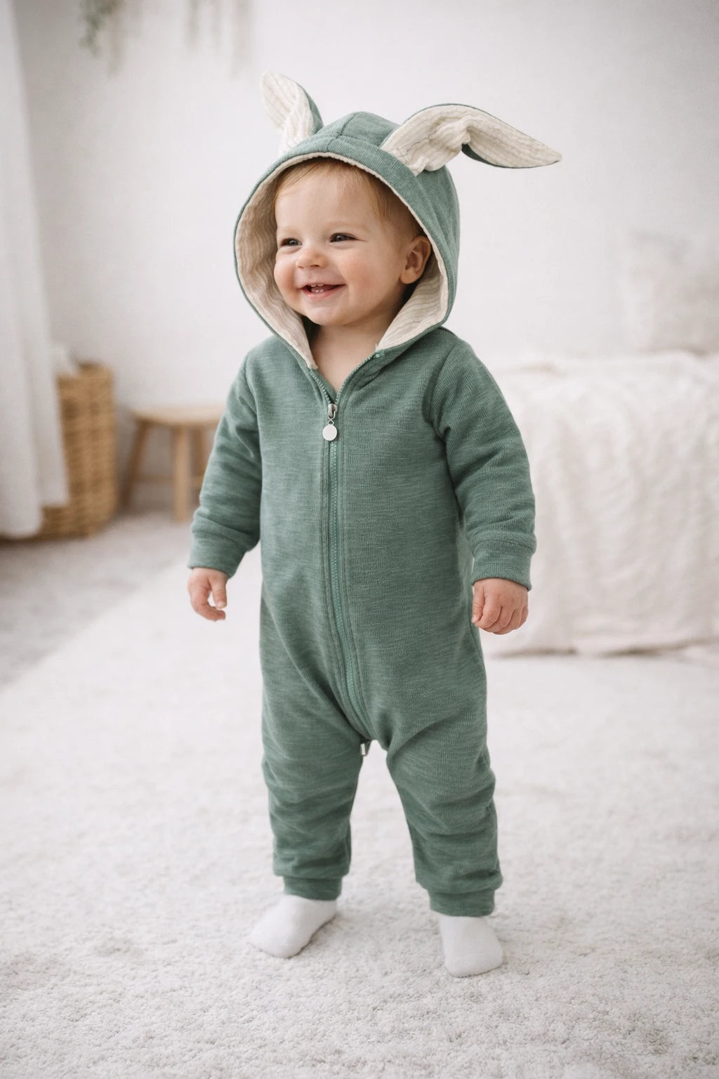 Annie & Charles - Nyuszis melegítő - Zöld