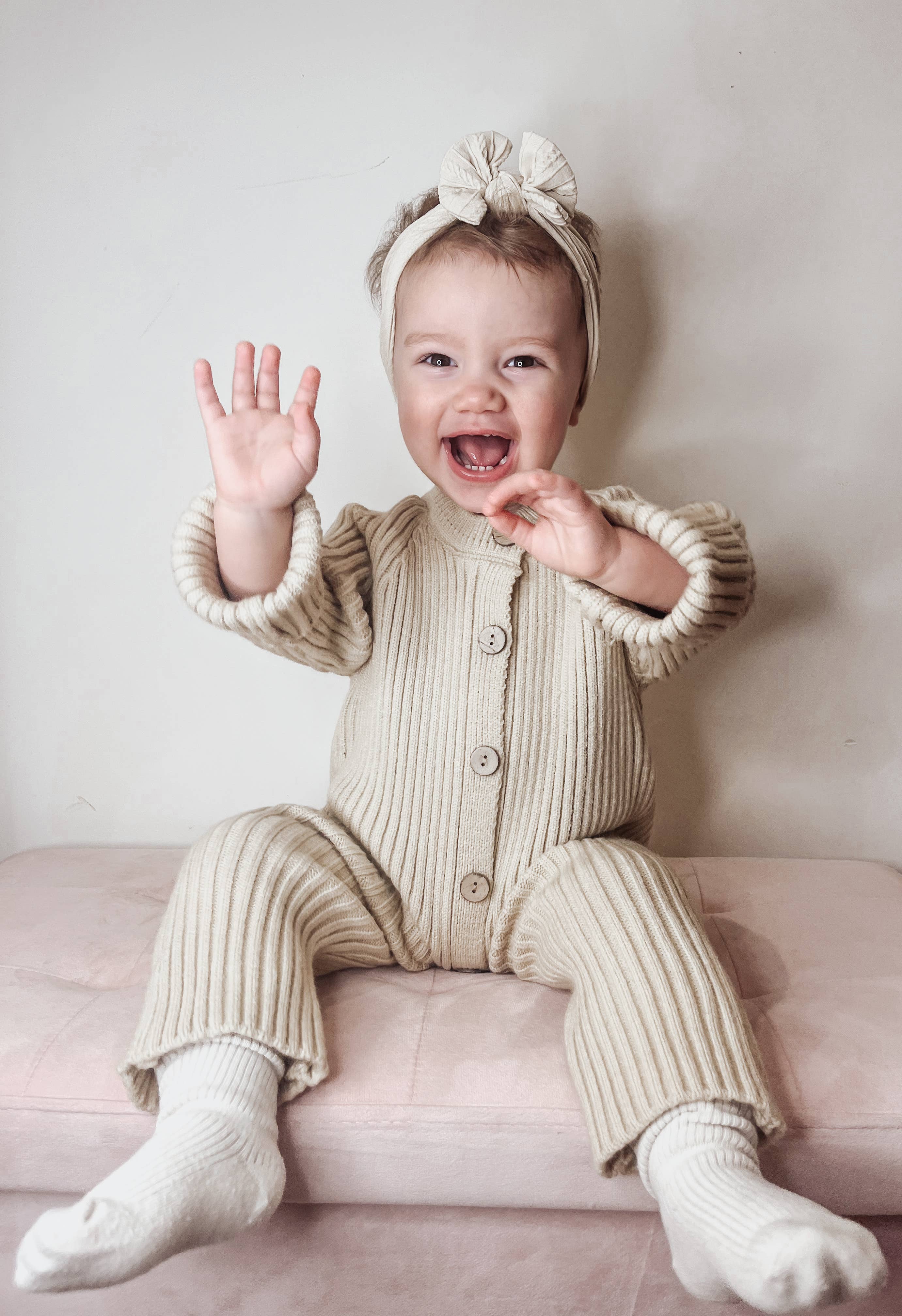 Annie & Charles Bézs baba overal, 3-6 hónapos