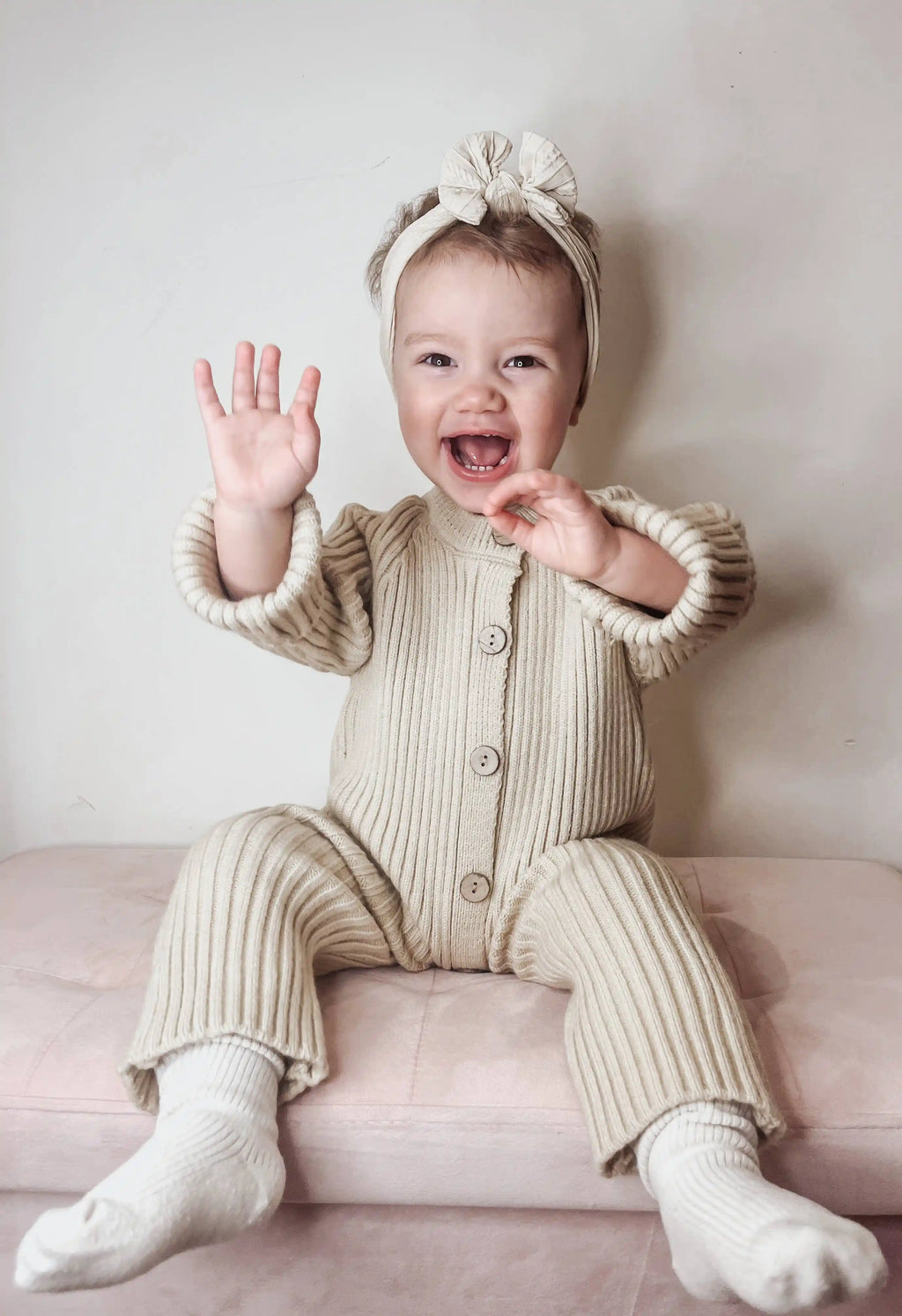 Annie & Charles Bézs baba overal, 3-6 hónapos