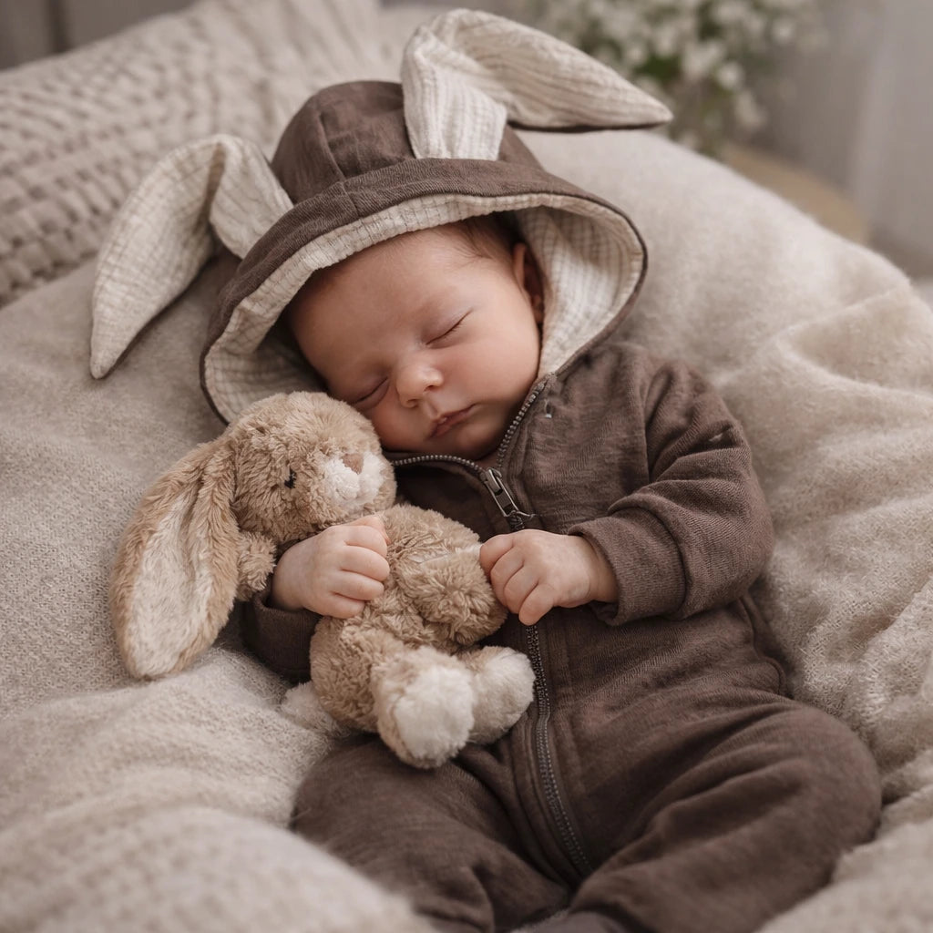 Annie & Charles - Nyuszis melegítő - Barna