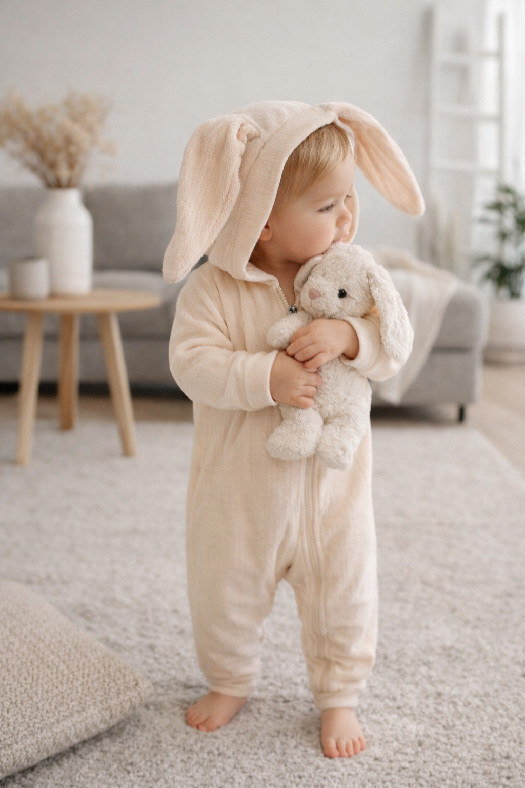 Annie & Charles - Nyuszis melegítő - Barackvirág