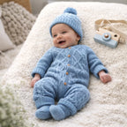 Cotton Socks - Kötött 3 részes babaszett - Világoskék