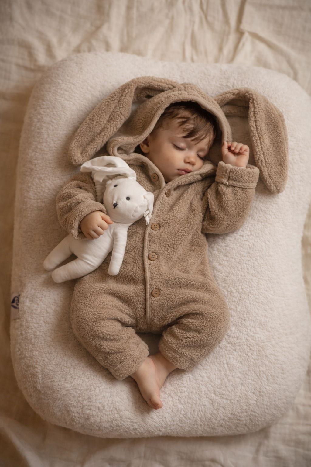 Annie & Charles - Nyuszis polár overál: Bézs