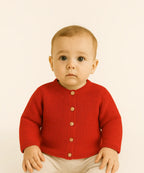 Cotton Socks kotott baba kardigan piros