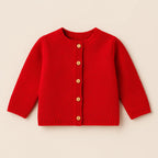 Cotton Socks kotott baba kardigan piros
