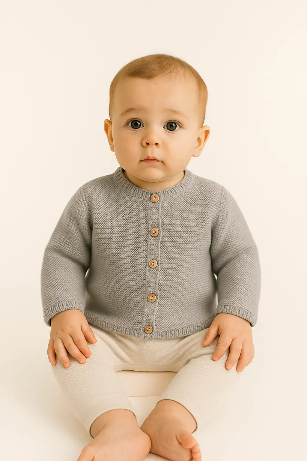 Cotton Socks kotott babakardigan szurke