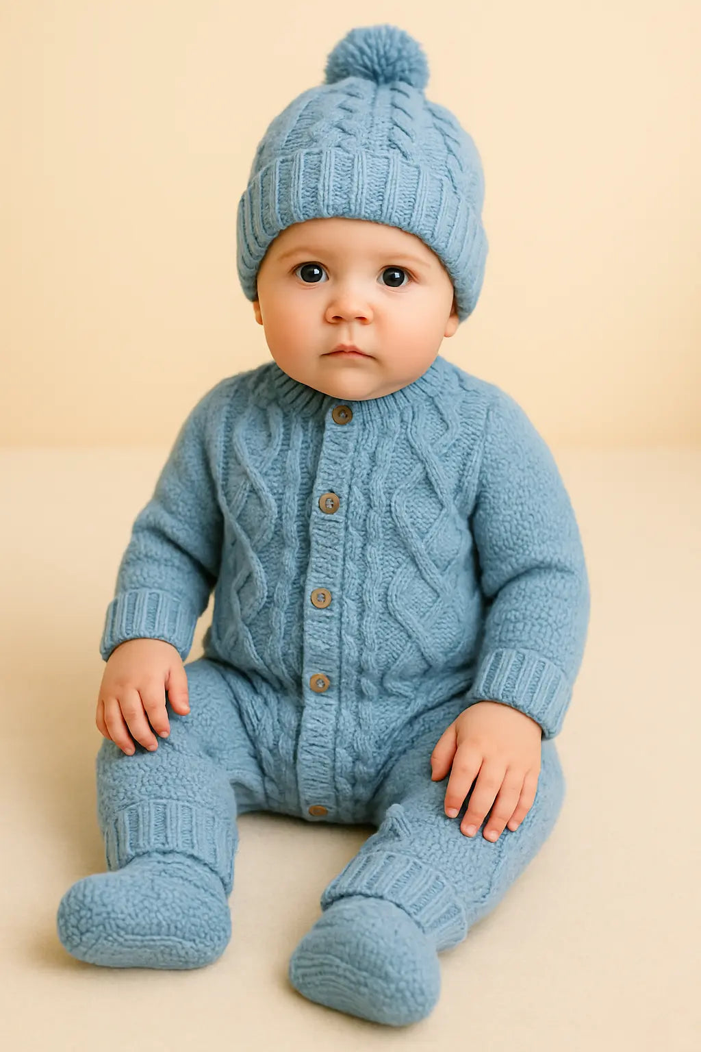 Kotott babaszett kek