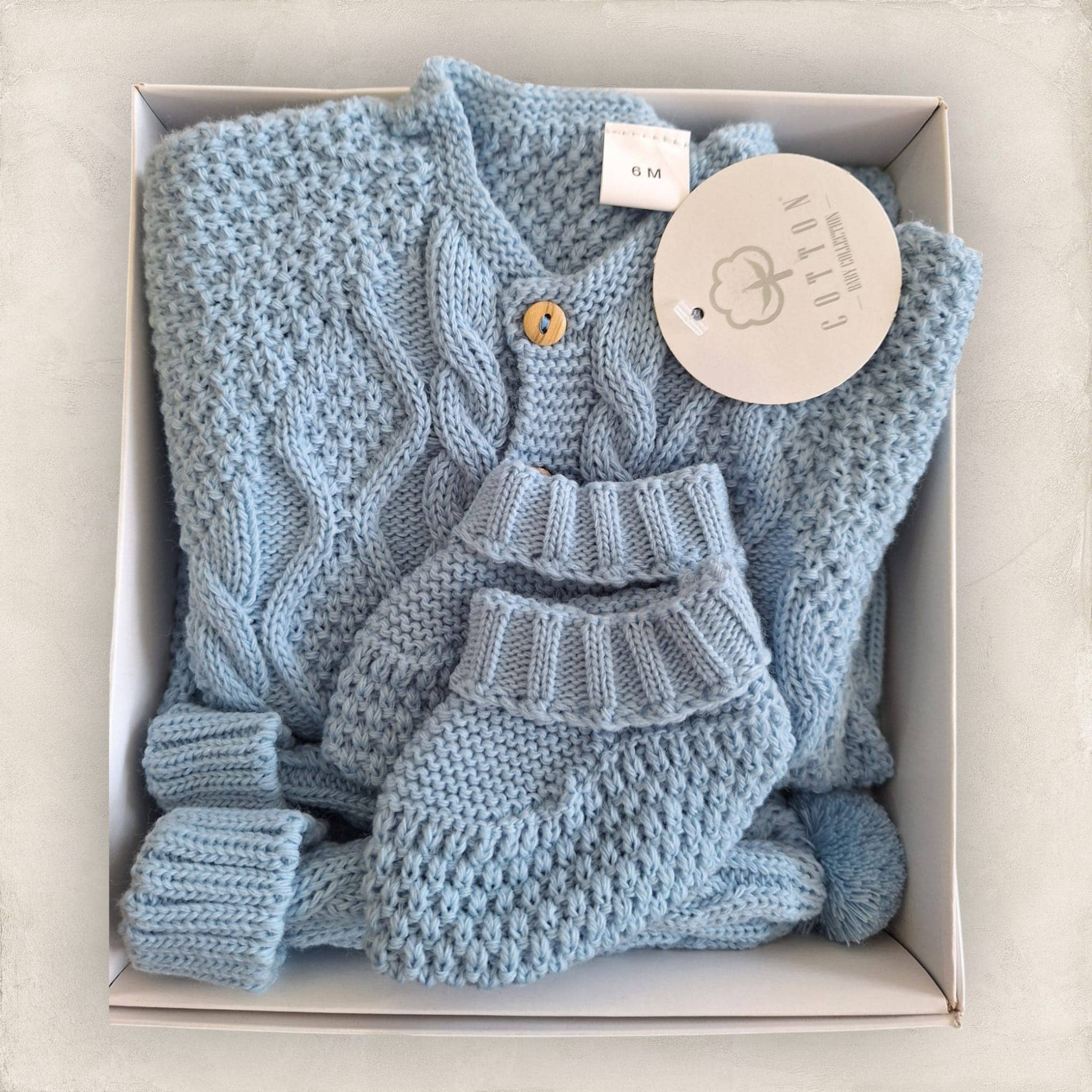 Kotott babaszett kek