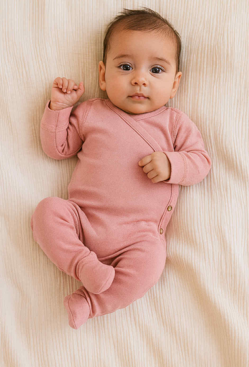 Lille Barn - 100% Merinói Gyapjú Rugdalózó - Rózsaszín