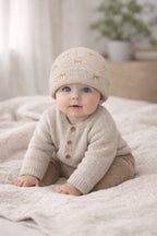 Ander - 100% Merinói Gyapjú Maci Mintás Sapka - Bézs