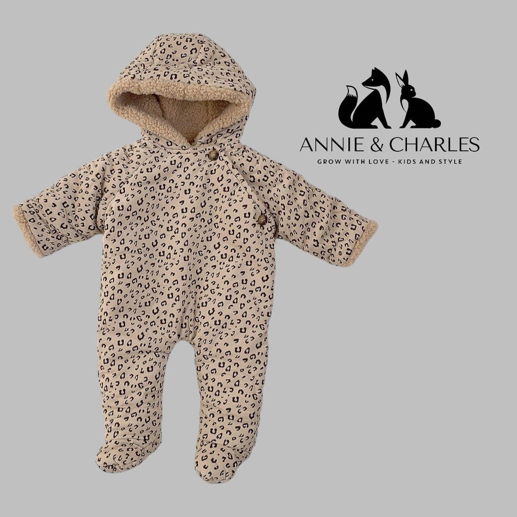 Annie & Charles - téli, bélelt pamut overál – Leopárdmintás