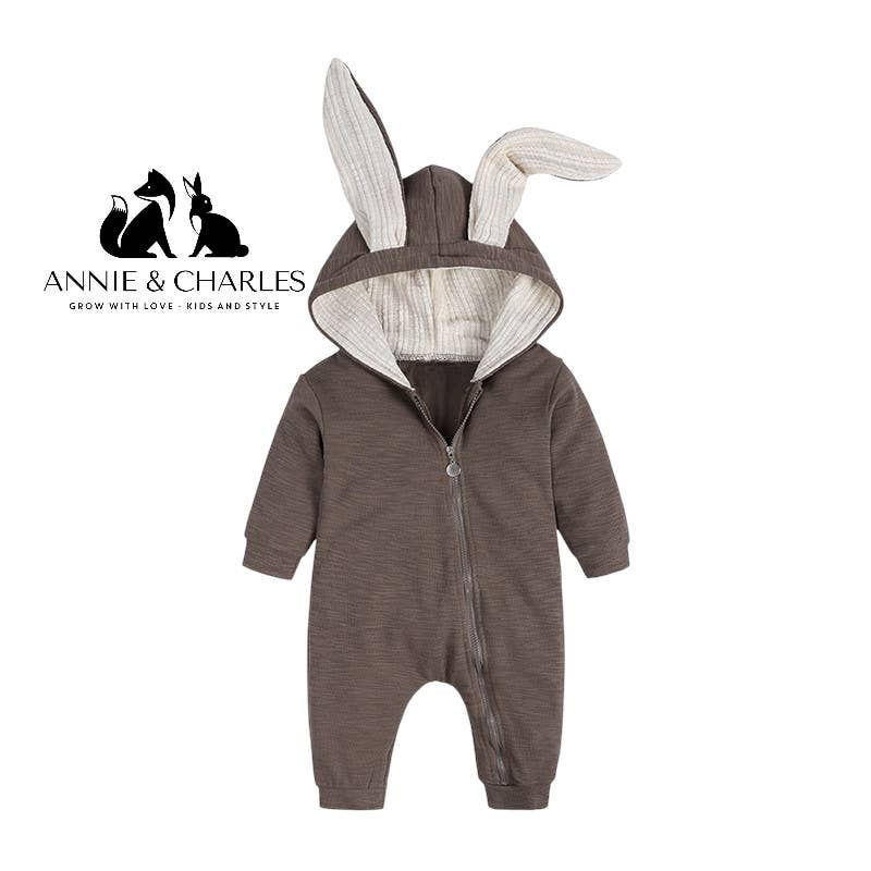 Annie & Charles - Nyuszis melegítő - Barna