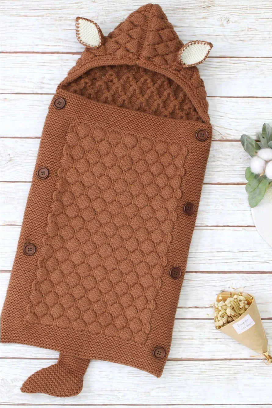 Annie & Charles - kötött bundazsák: Barna / polár béléssel