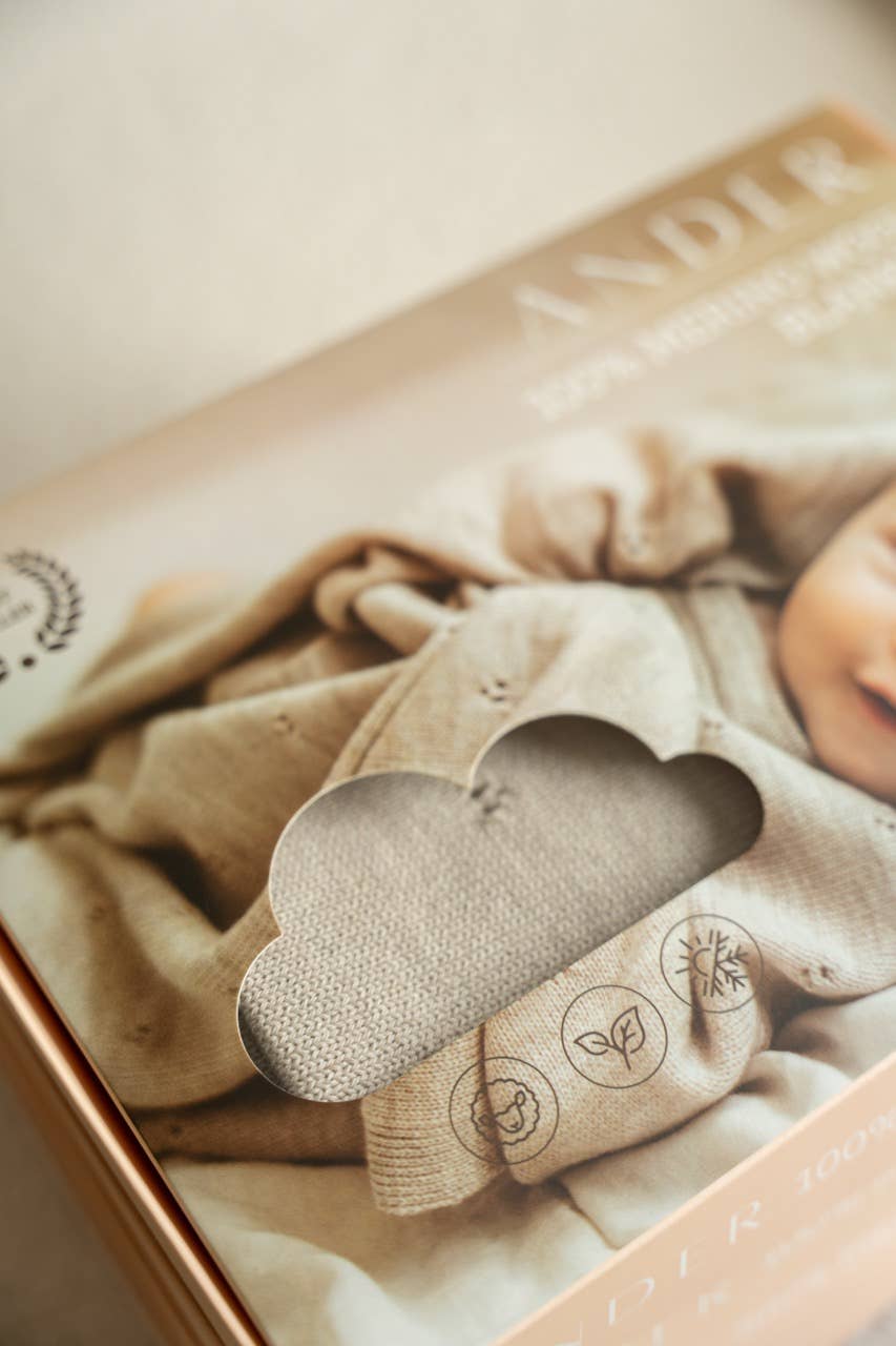 Ander - Apollo Prémium 100% Merinói Gyapjú Takaró - Bézs