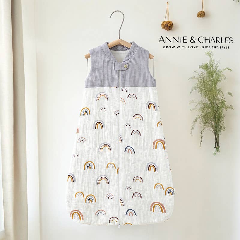 Annie & Charles Muszlin Alvózsák - Lila - Szivárványos