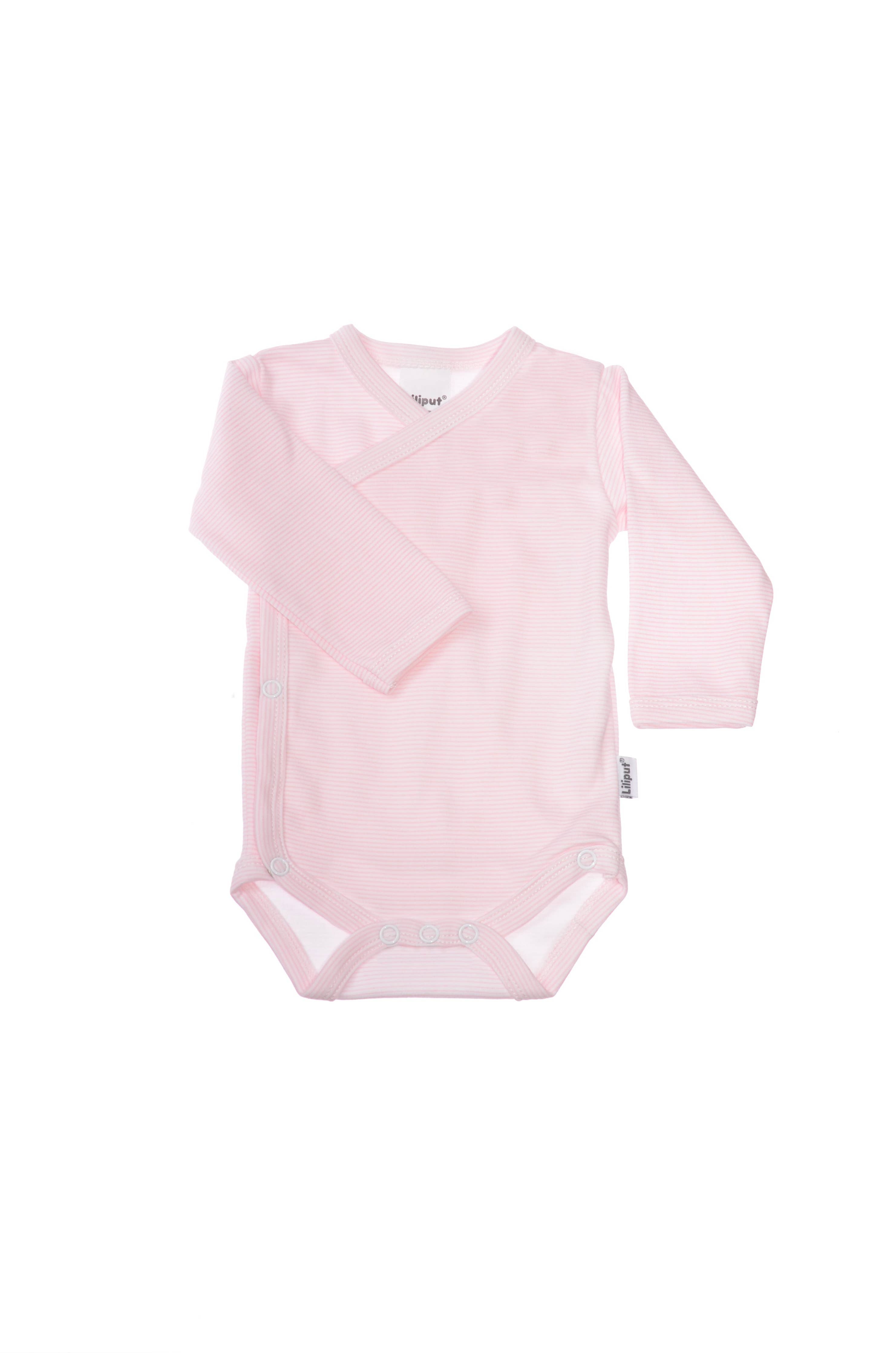 Liliput - Rózsaszín Csíkos Átlapolt Body