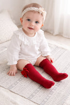 Cotton Socks - Masnis Térdzokni 100% Pamut - Piros