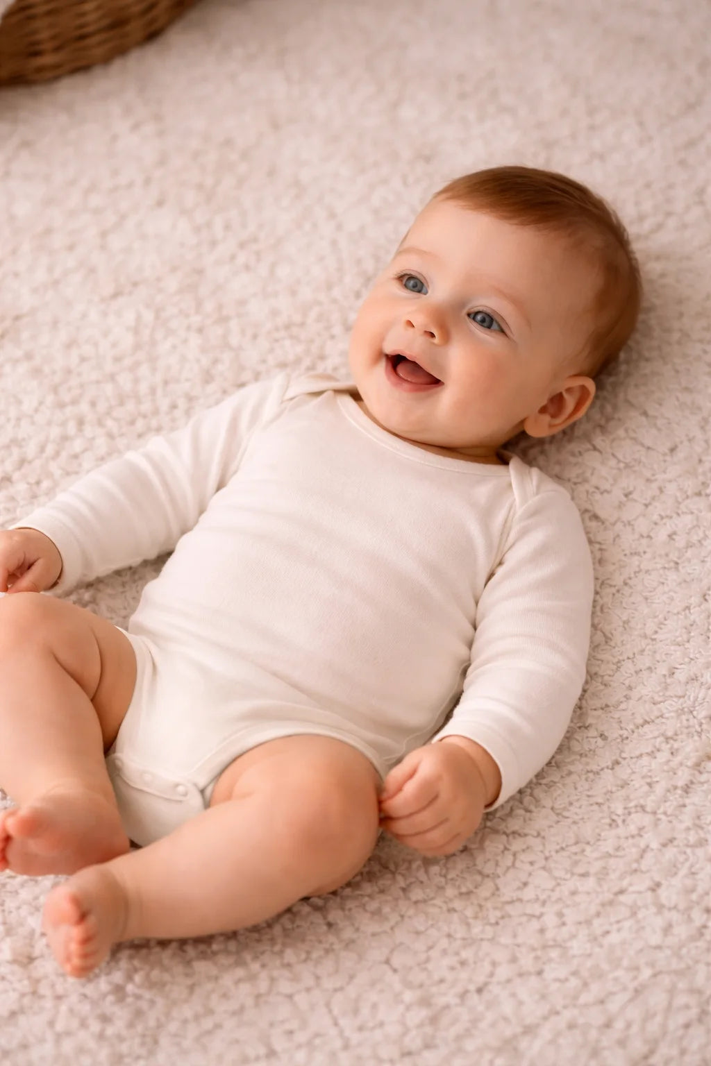 Cotton Socks - Hosszú Ujjú Body 100% Pamut - Törtfehér