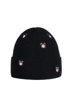Ander - 100% Merinói Gyapjú Maci Mintás Sapka - Fekete